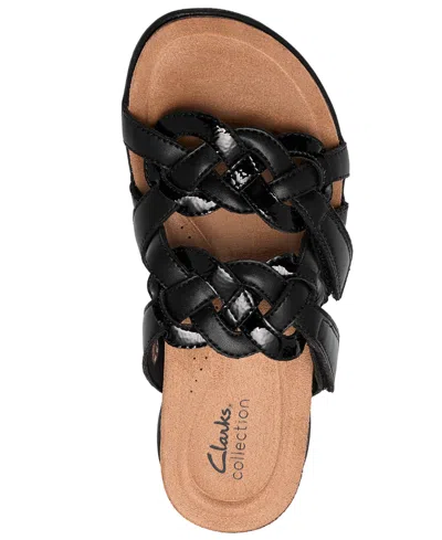 Clarks April Rae Wedge Sandal In Black