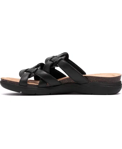 Clarks April Rae Wedge Sandal In Black
