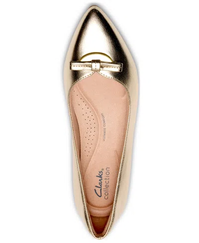 Clarks Natalyn Trim Charm Flat In Gold