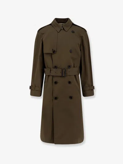Burberry Highbury Organic Cotton Belted Trench Coat In Green