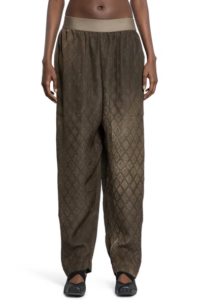 Uma Wang Patterned Trousers In Brown