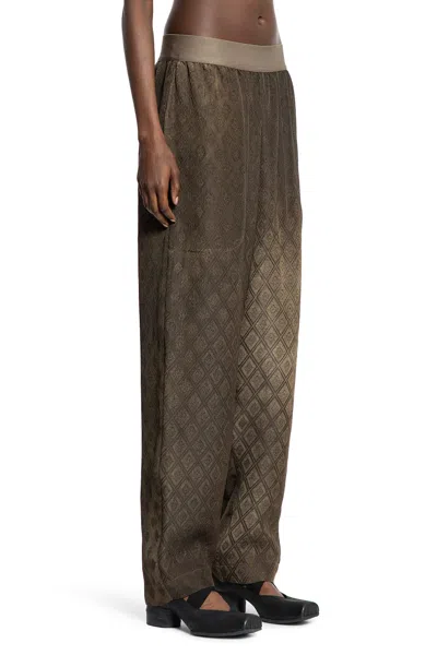 Uma Wang Patterned Trousers In Brown