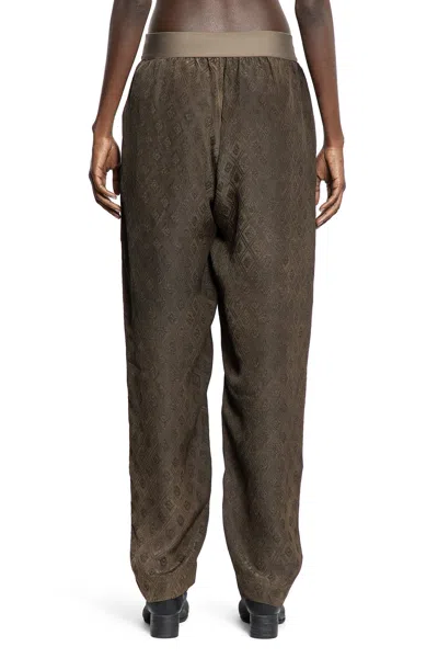 Uma Wang Patterned Trousers In Brown