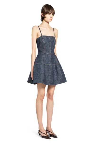 Fendi Monogram Denim Jacket In Blue
