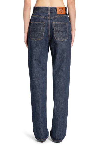 Fendi Long Jeans In Blue