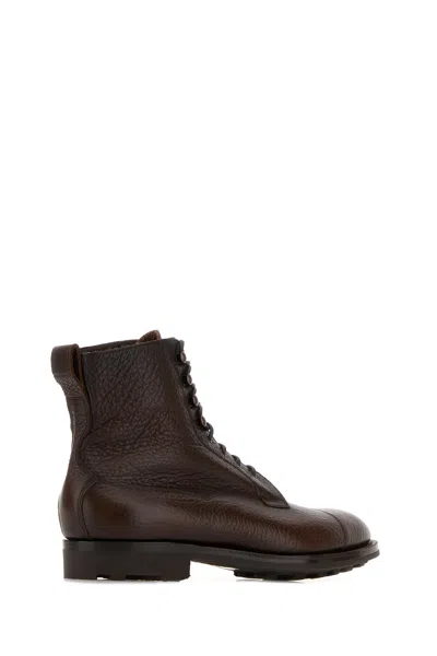 Edward Green Brown Solid Galway Boots In Brown