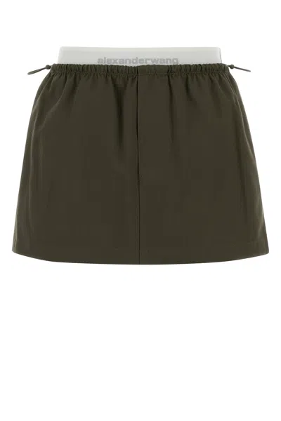 Alexander Wang Women Mid-rise Mini Logo Elastic Skirt In Multi