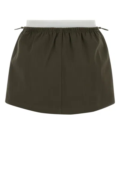 Alexander Wang Women Mid-rise Mini Logo Elastic Skirt In Multi
