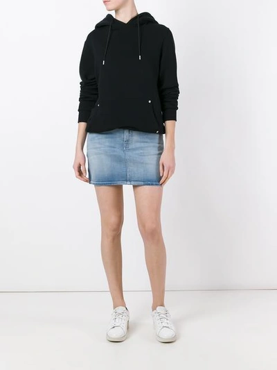 Shop Givenchy Star Print Denim Mini Skirt