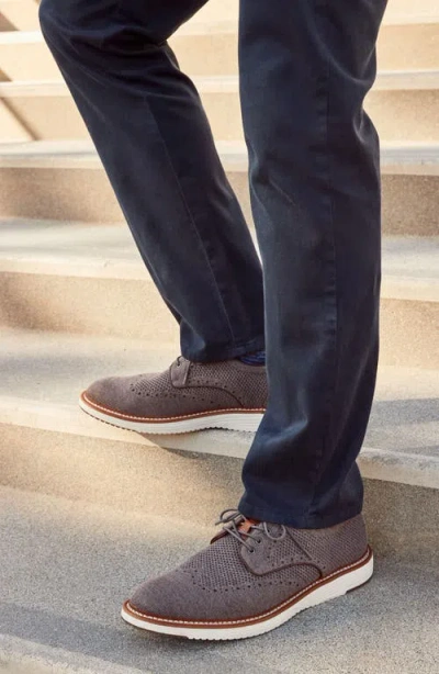 Johnston & Murphy Upton Knit Wing Tip In Gray