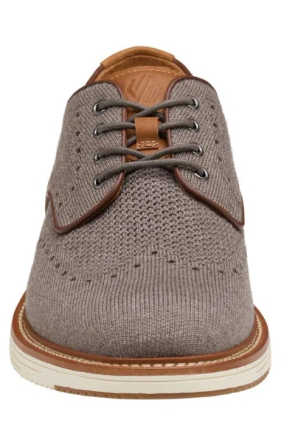Johnston & Murphy Upton Knit Wing Tip In Gray