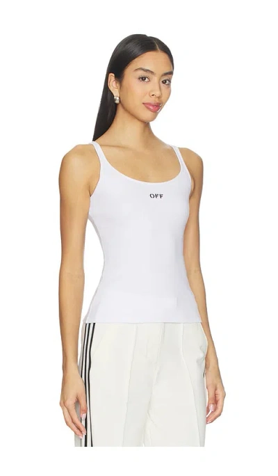 Off-white Off White Off Stamp Rib Tank Top White Black