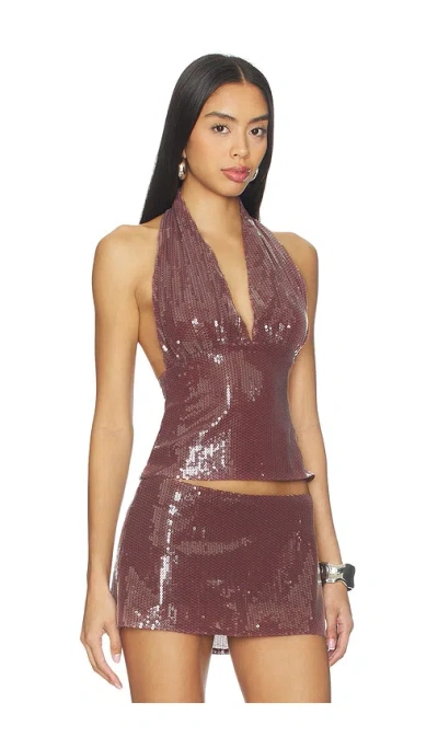 Miaou X Revolve Mathilde Top In Pink