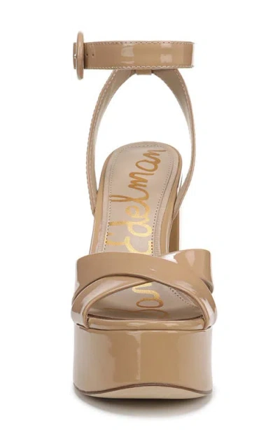 Sam Edelman Savannah Ankle Strap Platform Sandal In Brown