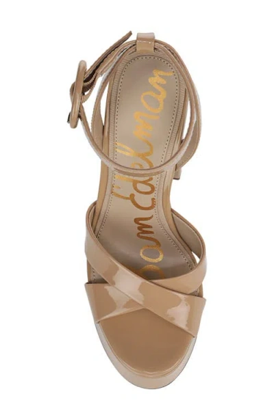 Sam Edelman Savannah Ankle Strap Platform Sandal In Brown