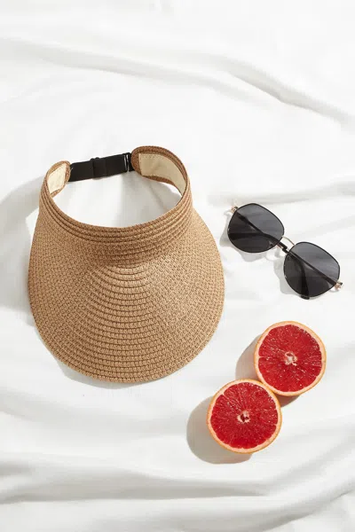 Cupshe Bright Sun Straw Visor In Brown
