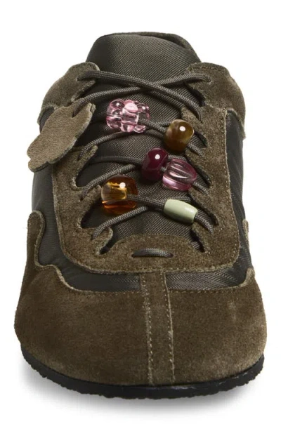 Cecilie Bahnsen Blaise Suede Technical Sneakers In Multi