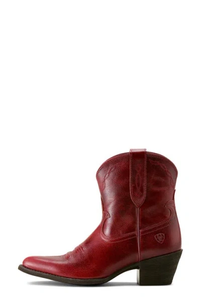 Ariat Maggie J Toe Short Western Boot In Red