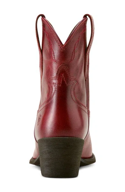 Ariat Maggie J Toe Short Western Boot In Red