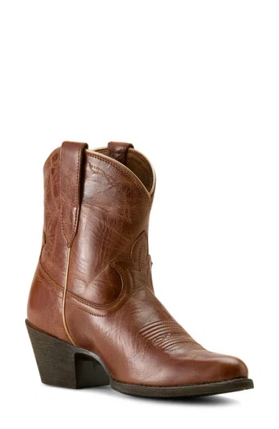 Ariat Maggie J Toe Short Western Boot In Brown
