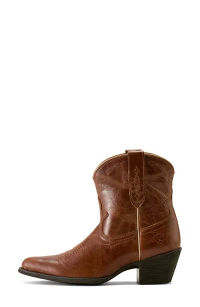 Ariat Maggie J Toe Short Western Boot In Brown