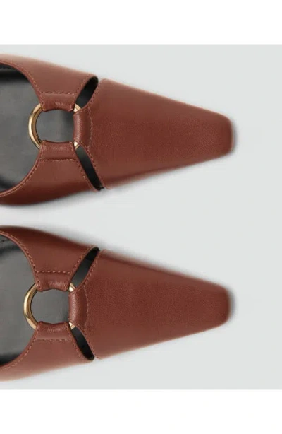 Mango Pointed Toe Slingback Pump In Brown