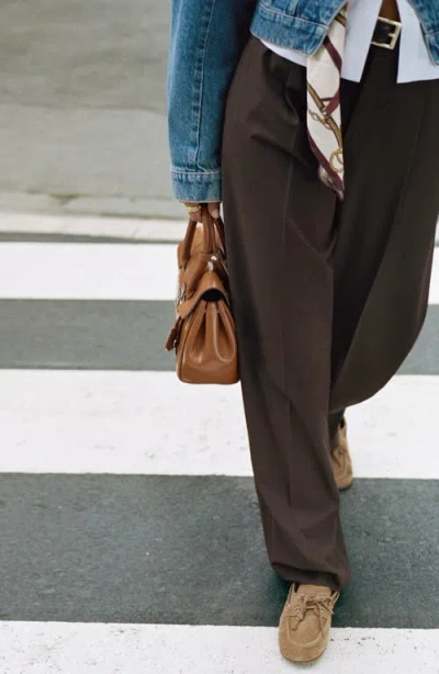 Mango Suede Bit Loafer In Brown