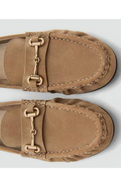 Mango Suede Bit Loafer In Brown