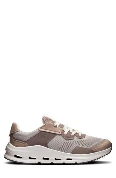 On Cloudnova Rift Panelled Mesh Sneakers In Brown