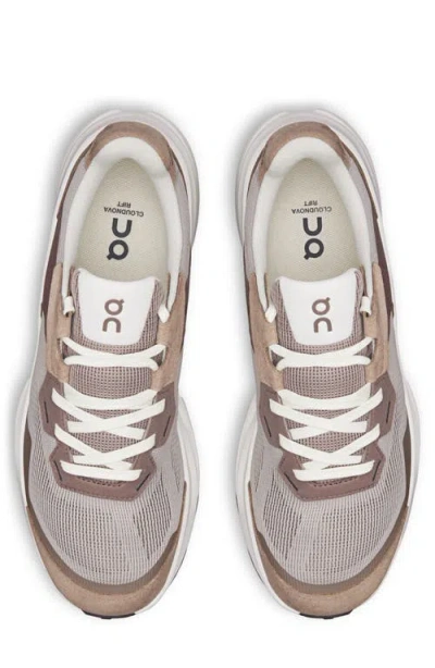 On Cloudnova Rift Panelled Mesh Sneakers In Brown