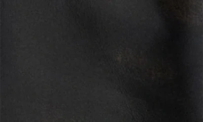 Mango Worn Look Leather Boot In Black