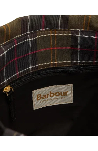 Barbour Rectangular Tote Bag Shoulder Woven Handles In Black