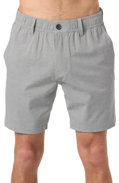 O'neill Reserve Light Check Water Repellent Bermuda Shorts In Graphite