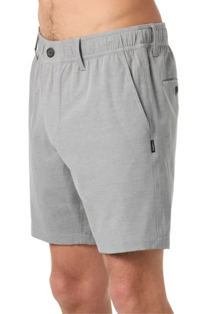 O'neill Reserve Light Check Water Repellent Bermuda Shorts In Graphite