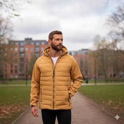 Perry Ellis Tech Stretch Softshell Jacket In Yellow