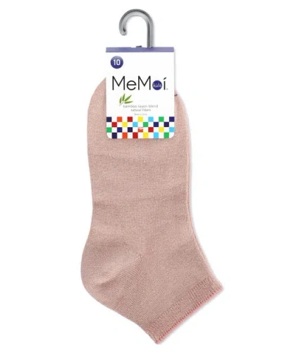 Memoi Basic Silky-soft Gauge Ankle Sock In Neutral