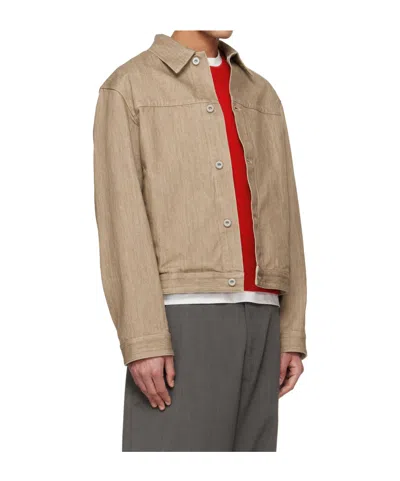 Jil Sander Long-sleeved Denim Jacket In Multi