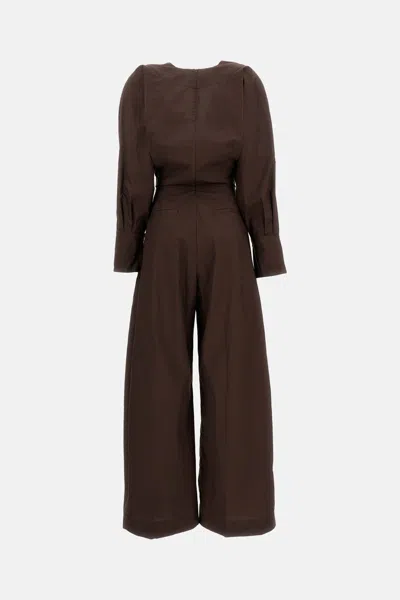 The Latest Popeline Drew Jumpsuit In Brown