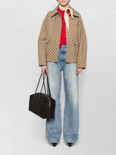 Gucci Jackets Adjustable Hem Buttoned Cuffs Front Pockets In Neutral