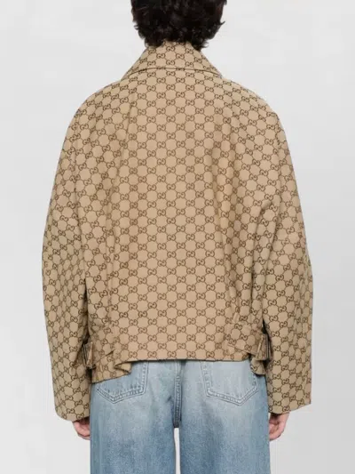 Gucci Jackets Adjustable Hem Buttoned Cuffs Front Pockets In Neutral