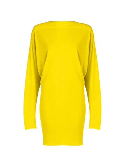 Jacquemus Flowing Viscose Jersey Dress With Embroidered Detailing In Burgundy