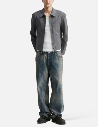 Coor Micro Check Shirt Zip-up In Multi