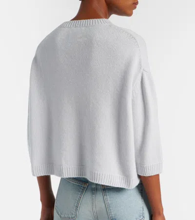 Khaite Margaux Cashmere Crewneck Sweater In White