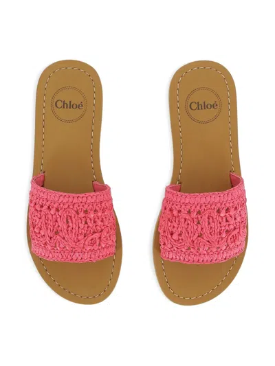 Chloé Rosette Open-toe Sandals In Multi