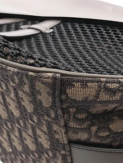 Dior 2000s Rope Handle Saddle Bag In Brown