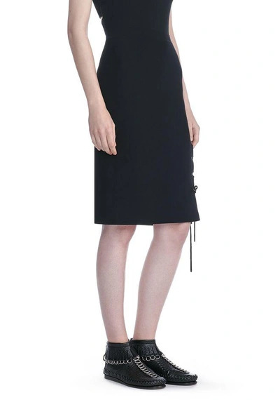Shop Alexander Wang Pencil Skirt With Side Slit Lacing