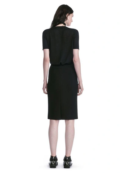 Shop Alexander Wang Pencil Skirt With Side Slit Lacing