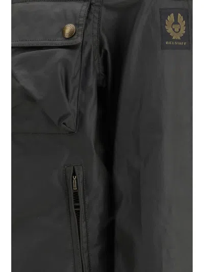 Belstaff Mens Dark Navy Racemaster High-neck Waxed-cotton Jacket In Blue