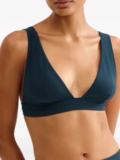 Eres Chrome Triangle Bikini Top In Blue