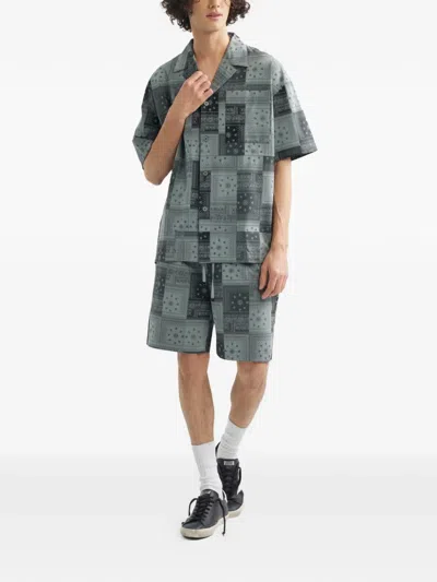 Off Duty Patchwork Pocket Shirt In Gray